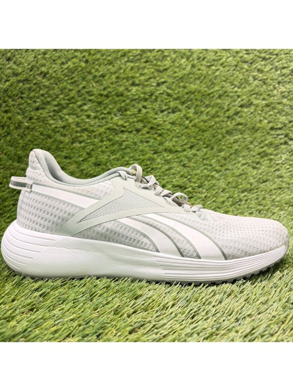 Reebok Lite Plus 3 Womens Size 9.5 Gray White Running Walking Shoes Sneakers